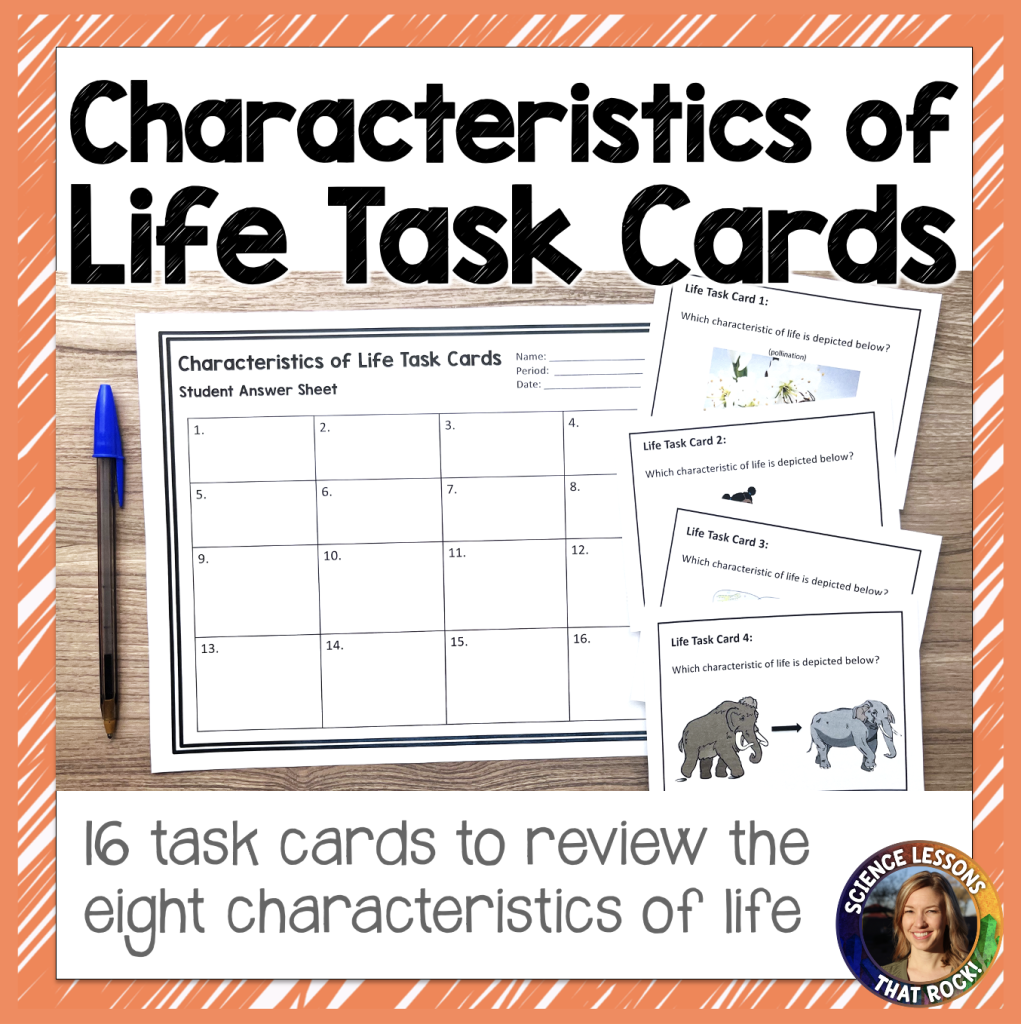 Characteristics of life task cards