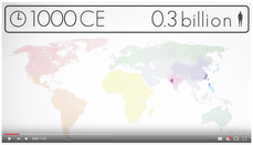 Human population growth video from NPR
