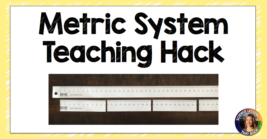 Metric system teaching hack with ikea rulers